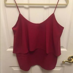 Red Flowy Dressy Tank